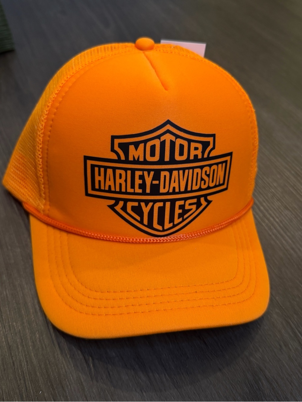 Harley-Davidson Bright Orange Cap with Black Logo